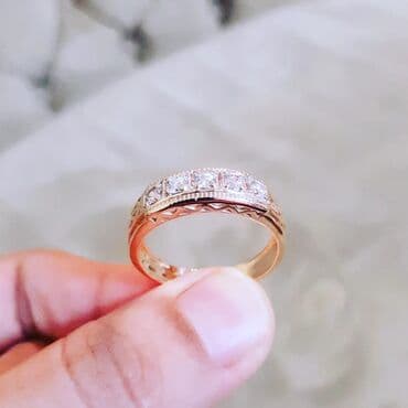 tək qaş: Nişan, Üzük, Sarı qızıl, 585 Əyar — 3