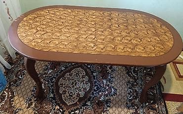 Qonaq masası, Açılan, Taxta, Oval masa