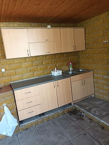 moyka şkafi: Mətbəx mebel dəsti – lamindən hazırlanmış, açıq ağcaqayın rəngində — 2