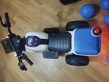 Uşaqlar üçün elektrikli 3 təkərli motosiklet - Polis stili dizayn — 3