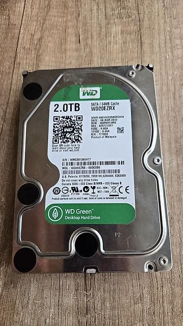 ucuz notebook: Daxili Sərt disk (HDD) Western Digital (WD), 2 TB, 3.5", İşlənmiş — 1