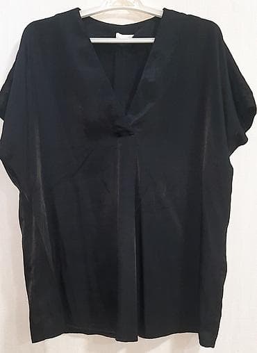 lalafo paltarlar: H&M qadın bluzası - Rəng: qara - Kəsim: sərbəst/oversize siluet - — 1