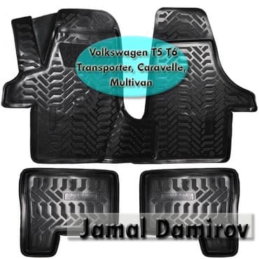 антискользящие коврики: Volkswagen T5 T6 Transporter,Caravelle, Multivan üçün poliuretan — 1