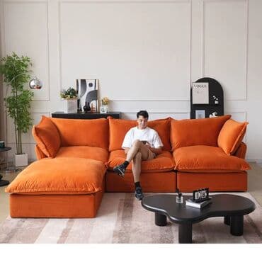 диван угловой кожаный: Угловой диван, Нераскладной, Без подьемного механизма, Велюровая ткань, Нет доставки — 1