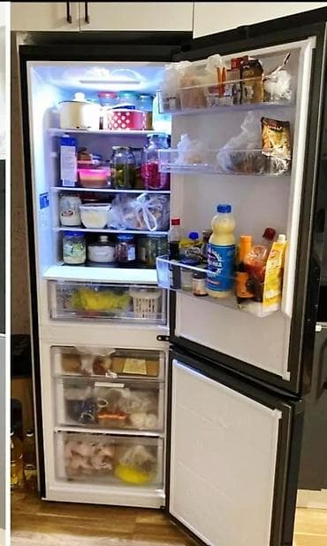 kondisioner kompressor satisi: 2 qapılı Samsung Soyuducu Satılır, rəng - Qara, Dispenserli — 2