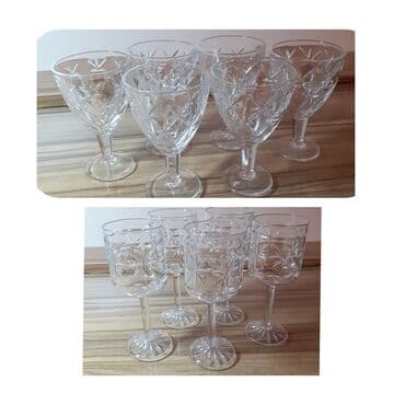 şüşə qab: Qədəhlər, rəng - Ağ, Şüşə, 6 ədədli dəst — 1