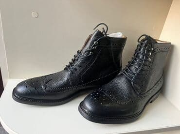 bot kişi: ALDO kişi ayaqqabıları – 2 model 1) Qara broqer çəkmələr - Material — 5