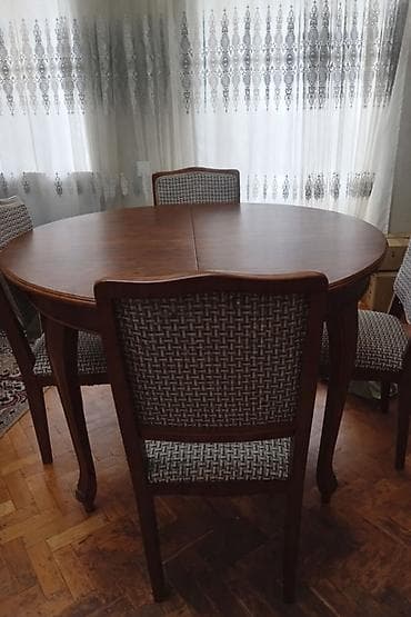 sazan yemi: Qonaq otağı üçün, Açılmayan, Yumru masa, 6 stul — 4