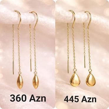 Aksesuarlar: Sırğa, Sarı qızıl, 585 Əyar, 2 g, Ünvandan götürmə — 1