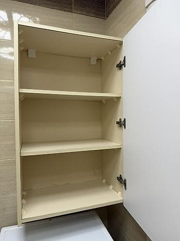 Hamam dolabları: Hamam/qonaq sanitar qovşağı üçün asma şkaf - Material: MDF/LDSP tipli — 2