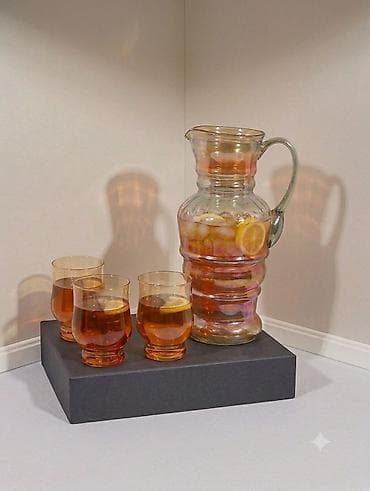 karaca qab: Rəng - Sarı, Şüşə, 3, 1 l, Çexiya — 1