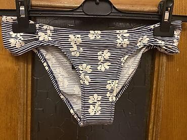 strap: Qaralar rəngli bəzəkli iki hissəli bikini dəsti - Üst: Straplı — 4