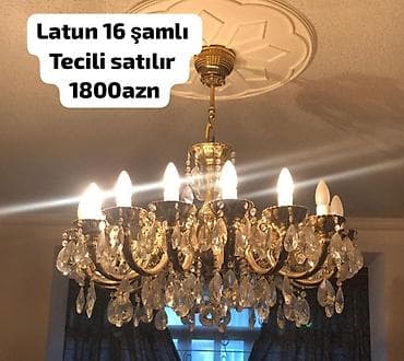 Çılçıraq, 10 və daha çox lampa, Metal
