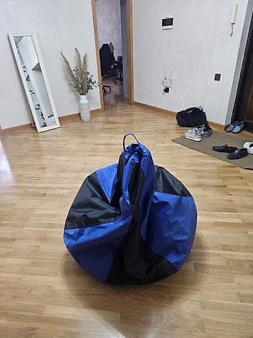 bufik: İşlənmiş, Pufik-kreslo, Parça, rəng - Mavi — 2