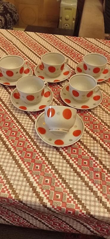 cay: Çay dəsti, Farfor, 6 nəfərlik, SSRİ — 2