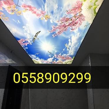 Натяжные потолки: Xidmət: Dartma tavan və 3D dekorativ həllər Təsvir: - 3D dartma tavan — 3