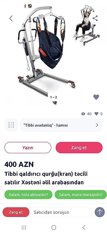 sling: Tibbi qaldırıcı qurğu (elektrikli pasiyent lifti) - Məqsəd: xəstə və — 4