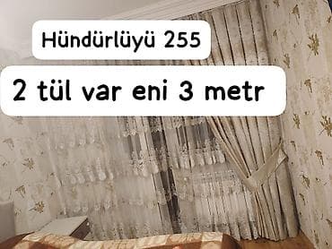 paltar sergisi: Hündürlüyü 255 eni 3 metr
2 eded tül var qol satılmır — 1