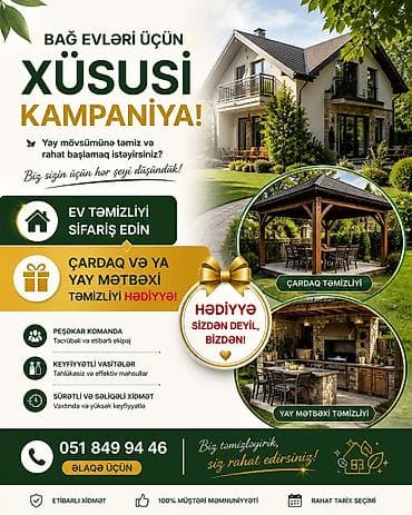 bağ evində iş: Təmizlik | Evlər | Ümumi təmizlik — 1