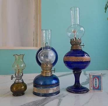 Qədimi lampa dəsti. Dekor və ya kolleksiya üçün. 3- ü birlikdə cəmi =