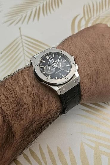 saat kemer: Qol saatı, Hublot, rəng - Gümüşü — 1