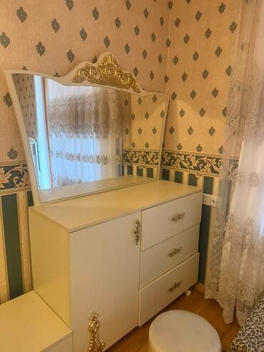 био туалет: Двуспальная кровать, 2 тумбы, Шкаф, Комод, Турция, Б/у — 3