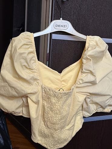 usta geyimi: Brend: Qusem (Made in Turkey) Model: Qısa, buf qol detallı top tezedır — 2