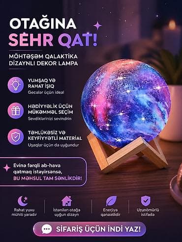 led h 7: Möhtəşəm qalaktika dizaynlı dekor lampa Yeni gəldi.mükəmməl keyfiyətli — 1