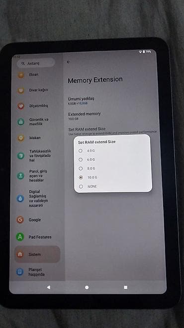 galaxy tab s4: 10ram 128yaddaş — 5