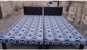 taxt üstü: Təzə çarpayılar. 1 nəfərlik çarpayılar 60manat. 2 nəfərlik taxt — 2