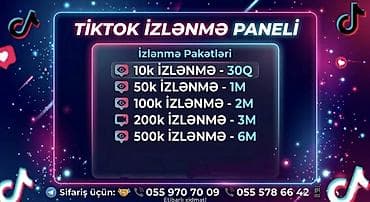 Mebellərin təmiri, bərpası: TikTok izlənmə paneli – izlənmə paketləri: - 10k izlənmə – 30q - 50k — 1