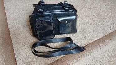 Qara çiyin çantası - Material: parıltılı ekodəri (süni dəri) - Rəng