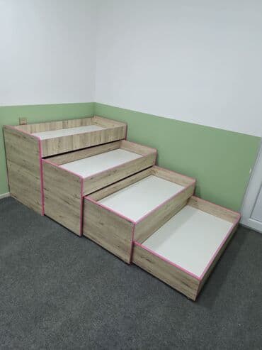 Oğlan və qız üçün, Yeni, Çarpayı, Matrassız, Siyirməli, Laminat