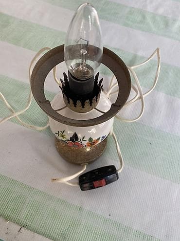 dekor qaymaq: Masaüstü dekorativ lampa Qədimi - Klassik üslubda masa lampası, şam — 3