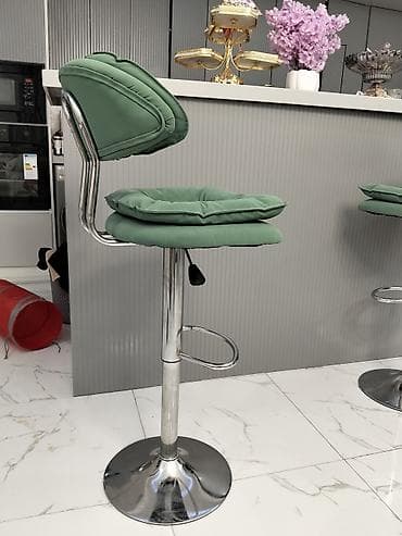 stullar islenmis: Bar taburesi – qaz liftli, fırlanan model - Rəng: yaşıl - Oturacaq və — 1