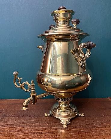 samavar: Mis samovar – klassik “qazanlı” model - Material: parlaq cilalanmış — 3