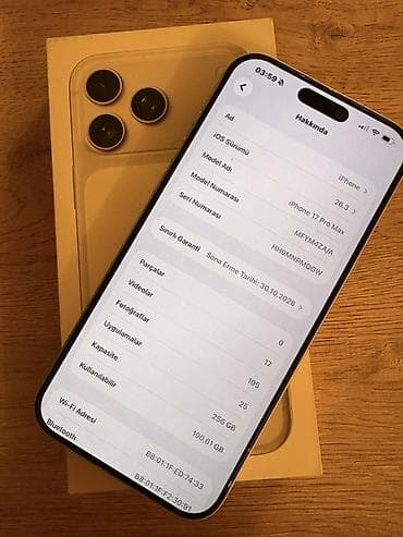 iphone kreditle: IPhone 17 Pro Max, 256 GB, Ağ, Barmaq izi, Face ID, Sənədlərlə — 4