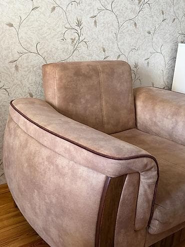 sultan divan: Bej rəngli yumşaq divan - Material: Zəngin teksturalı — 6