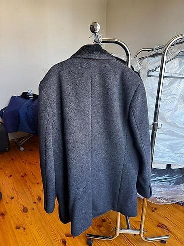 kurkalar: Kişi paltosu – tünd boz rəng, klassik düz kəsim. -Ölçü: 48/50 - — 3