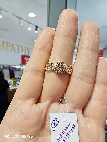 Çantalar: Üzük, Sarı qızıl, 585 Əyar, Qaşsız — 1