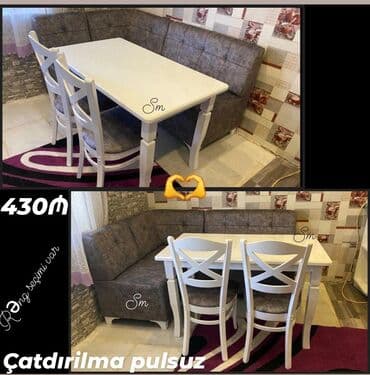 Mətbəx üçün, Yeni, Dördbucaq masa, 2 stul lalafo.az -da Mətbəx üçün, Yeni, Dördbucaq masa, 2 stul