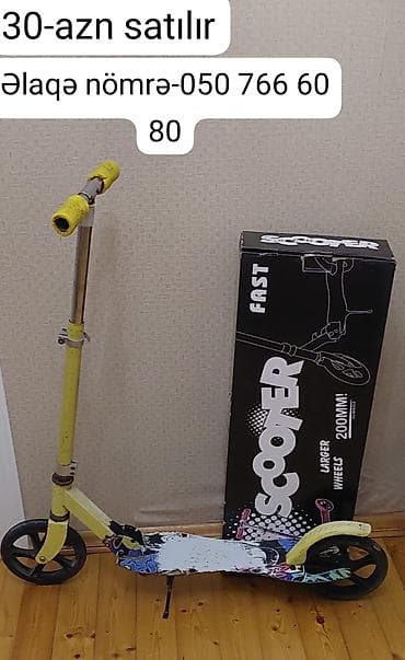 Şəhər içi rahat hərəkət üçün ayaq skuter. - Model: Scooter (qutusu