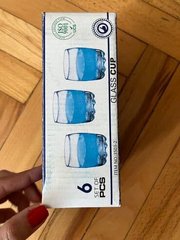 dest qab: Rümkalar, rəng - Ağ, Şüşə, 6 ədədli dəst — 5