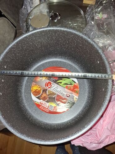 qranit: Qazan, rəng - Boz, Qranit, 34 sm, Türkiyə — 1