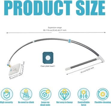 şüşə silen: Susə silən Wuwə silən Bu ikitərəfli U formalı teleskopik təmizləyici — 8