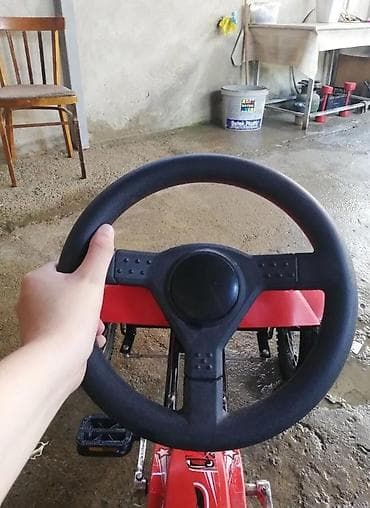 rol oyunu: Uşaq üçün pedallı qart (go-kart) – qırmızı rəngli, 4 təkərli — 1