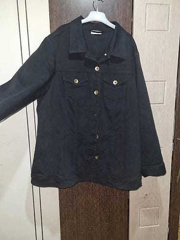Ulla Popken qadın cins gödəkçə - Rəng: qara - Model: klassik denim — 2