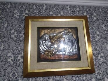 Xalçalar: Qızıl və gümüş tonlarda relyefli dekorativ tablo - Kompozisiya — 2