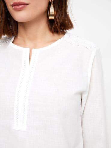 zara qadın: Блузка, состав 100% хлопок — 4