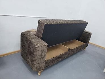 2020 divan modelleri: Məhsul: Yumşaq mebel dəsti – künc divan, 3‑yerlik divan və puf/çay — 3